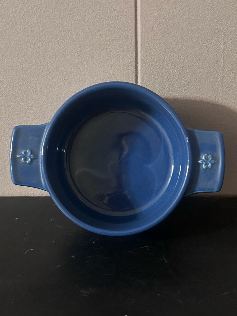 Blue Ceramic Baking Dish with Side Handles